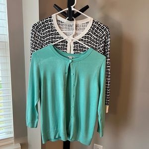 Pair of 2 Button-up 3/4" Sleeve Cardigans - MP